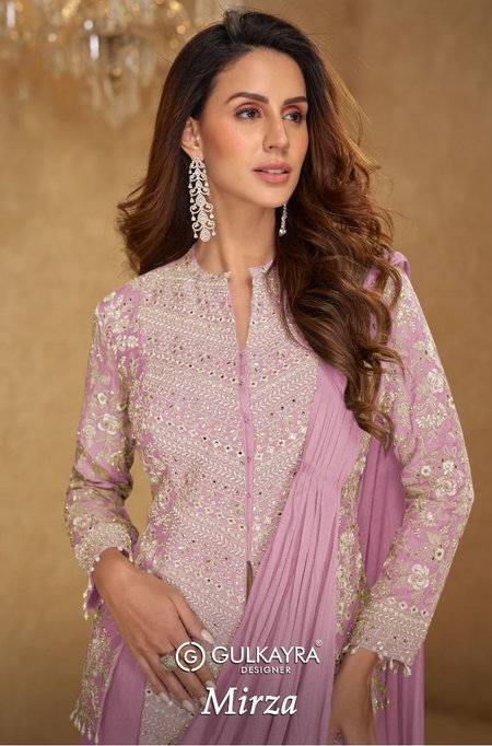 Mirza By Gulkayra Real Chinon Embroidery Online Ready To Wear Saree Wholesale
